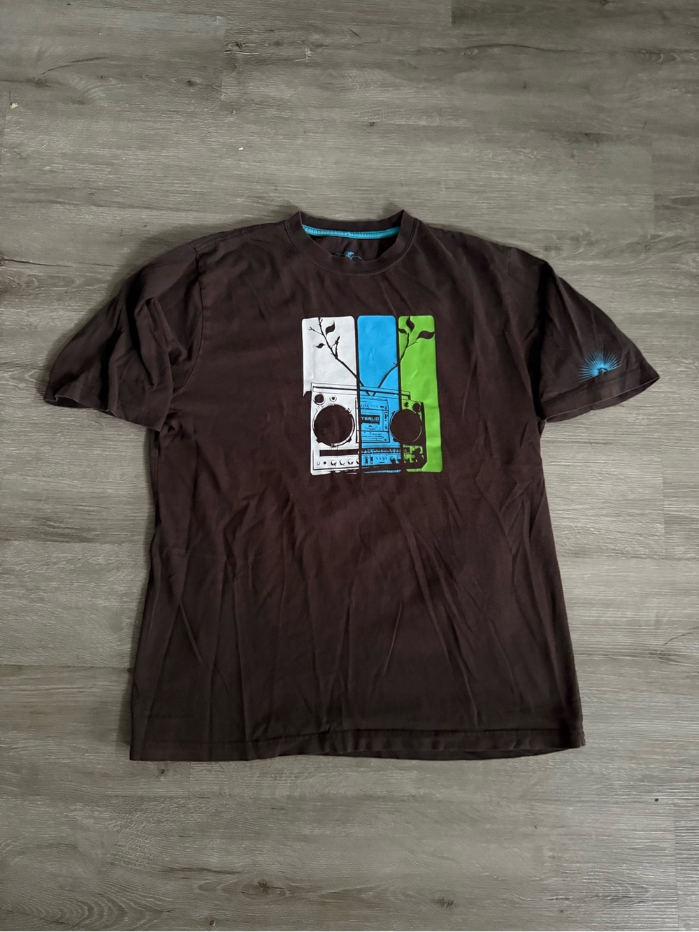 Teruo Life in Stereo Y2K Brown T-shirt